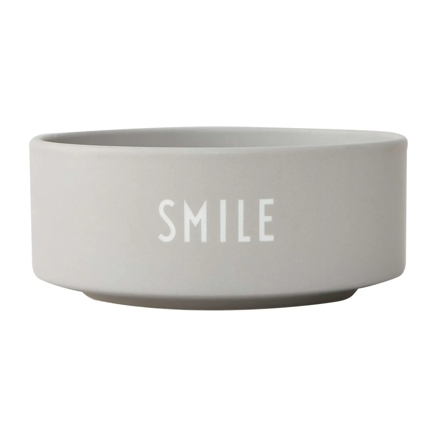 Design Letters Design Letters Snack-Schale Ø12 cm Smile-grey