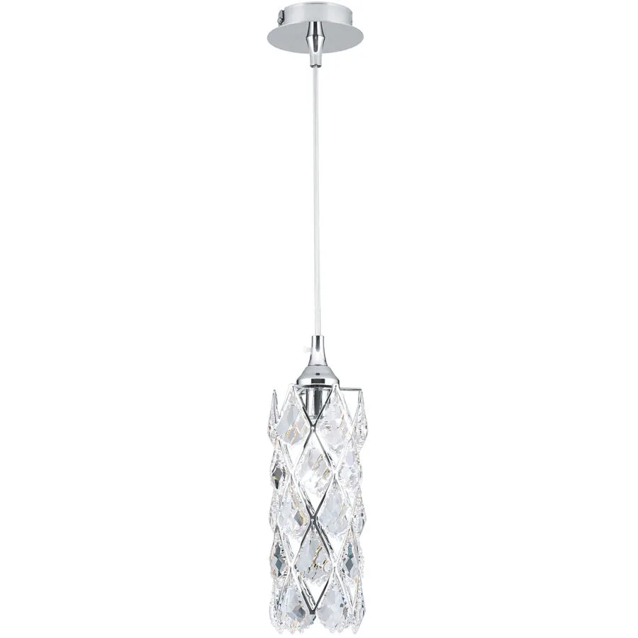 Pendellampe Rita Grau Stahl 21 cm - Farbe: chrom