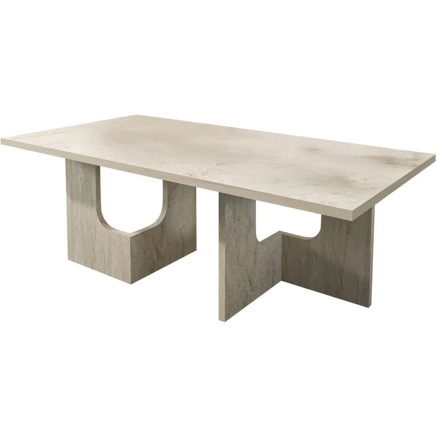 Salontisch Georis Travertin 100% Melaminbeschichtete Kiefer B 104 cm T 51.7 cm