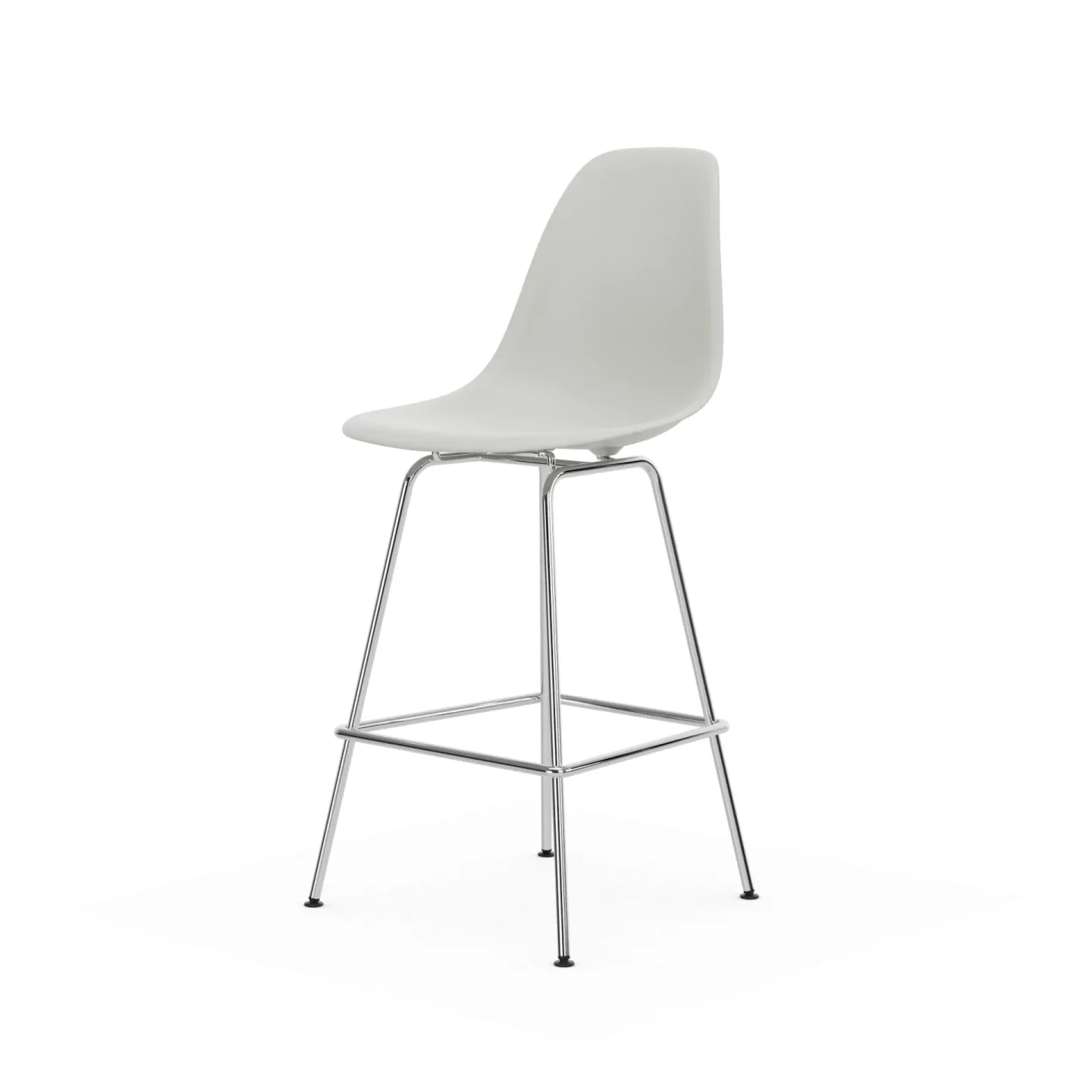 Vitra Eames Plastic Stool RE barpall Medium White-chrome