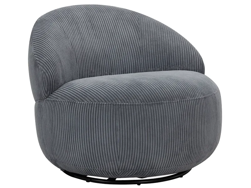 Sessel ROUND Cord-Stoff grau