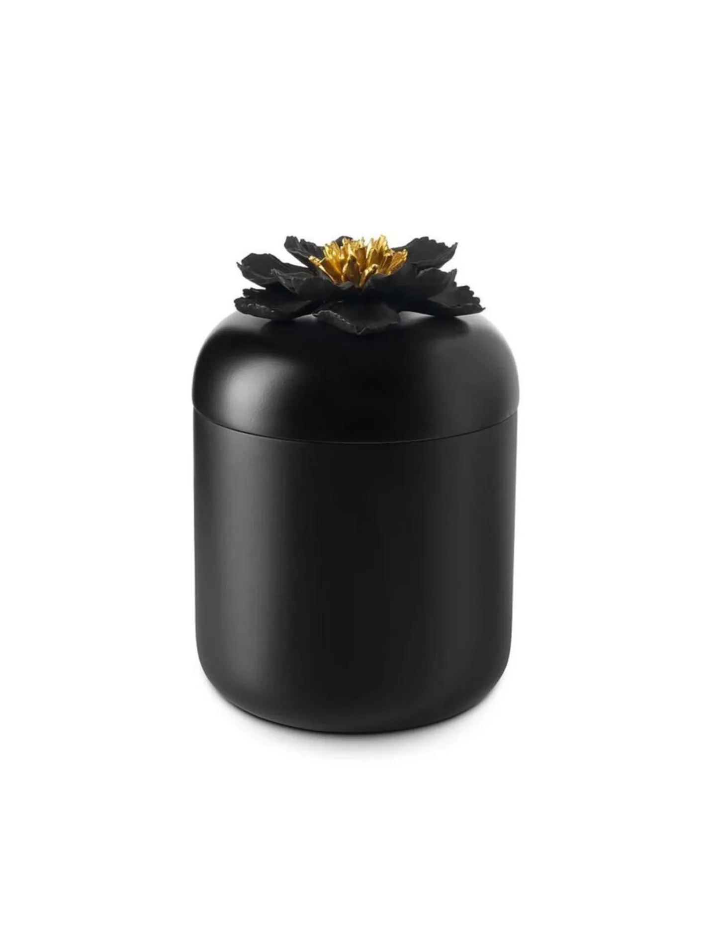 Abhika Dose Peony Schwarz H: 16 cm | Schubiger Möbel
