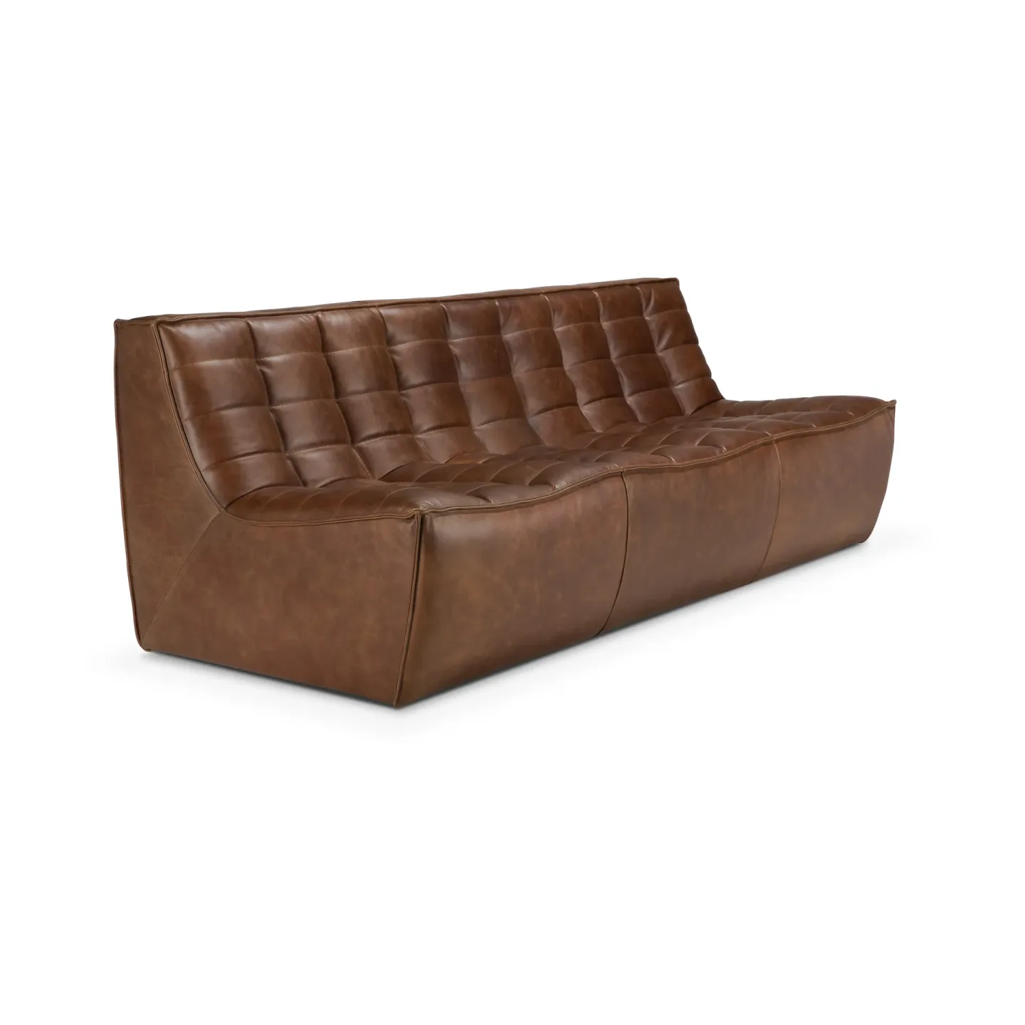 Ethnicraft N701 Sofa 3-Sitz Leder Chestnut