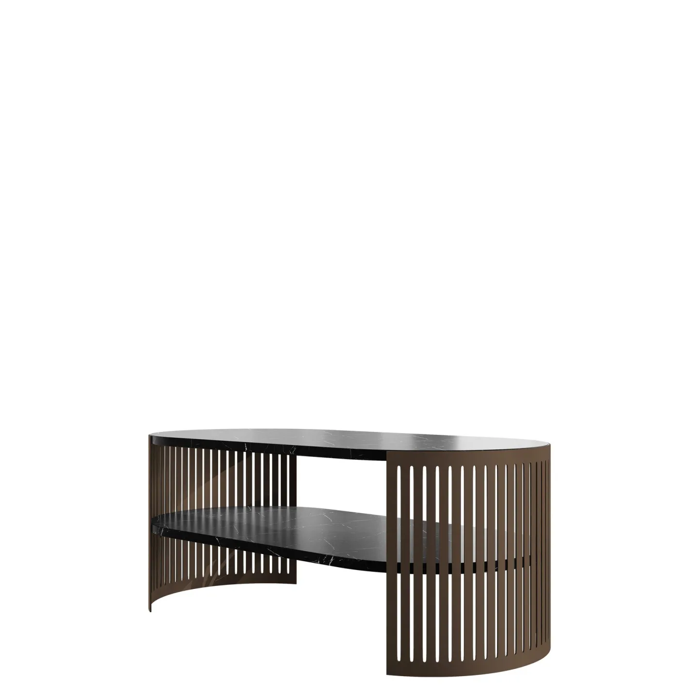 Friend Soffbord 100 cm Oval - Brun|svart