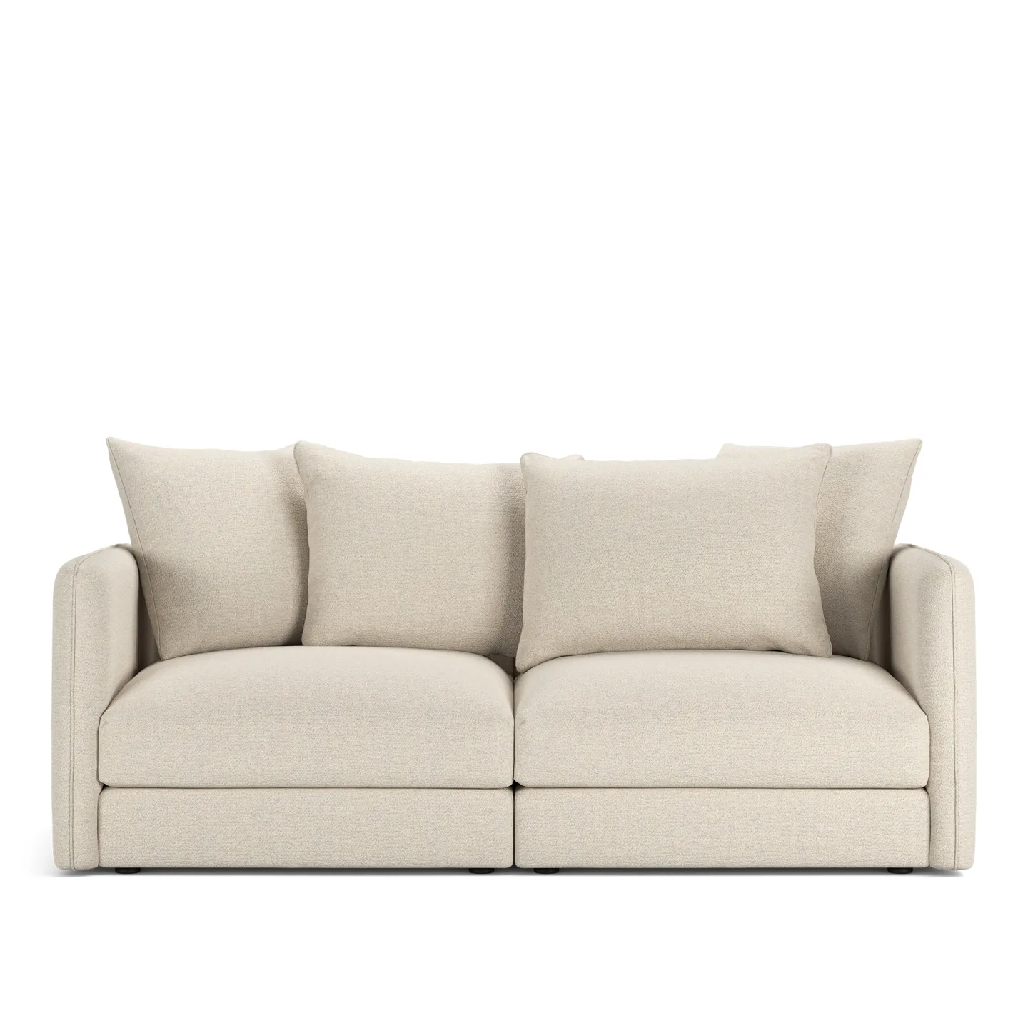 NOGA - Pavarotti 2-Seater, Fixed Cover, Cushion Variant 01, Lario 38 - Soffor - Beige