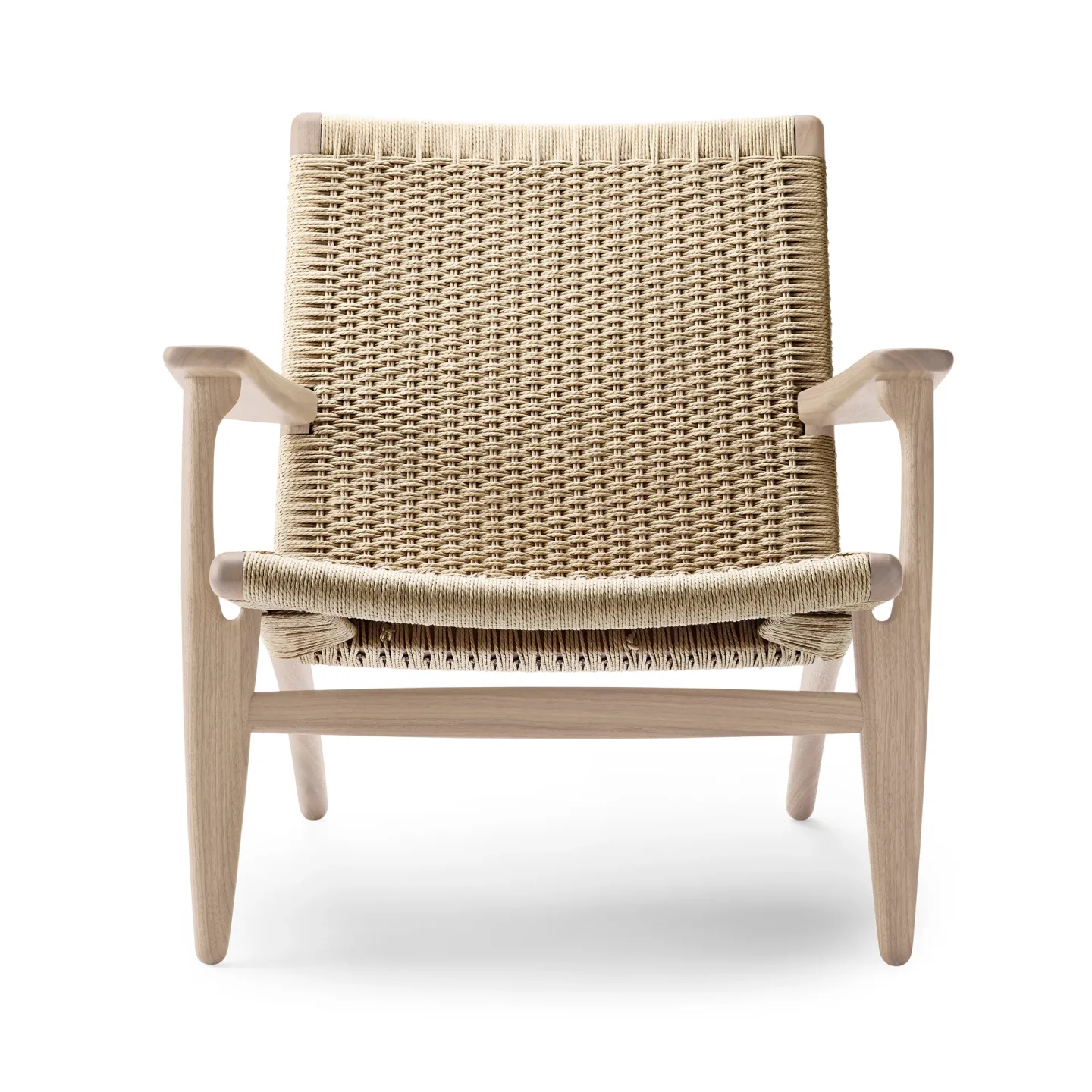 Carl Hansen & Søn CH25 fåtölj Vitoljad ek-naturflätad