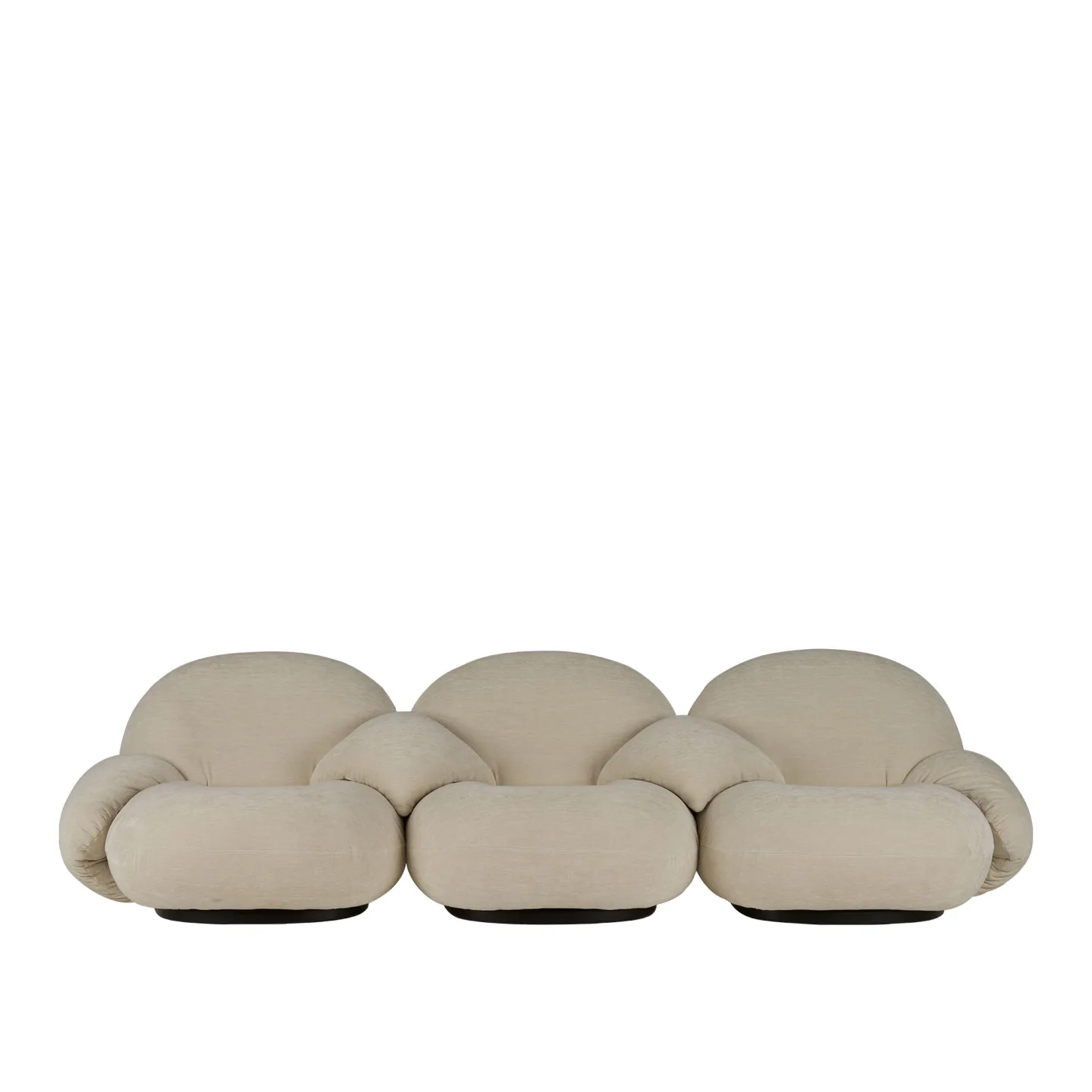 Gubi - Pacha Sofa 3-Seater Full Upholstered w. Armrests, Pearl Gold, Cat 5 Dedar Karakorum 004 Perla - Soffor - Pierre Paulin