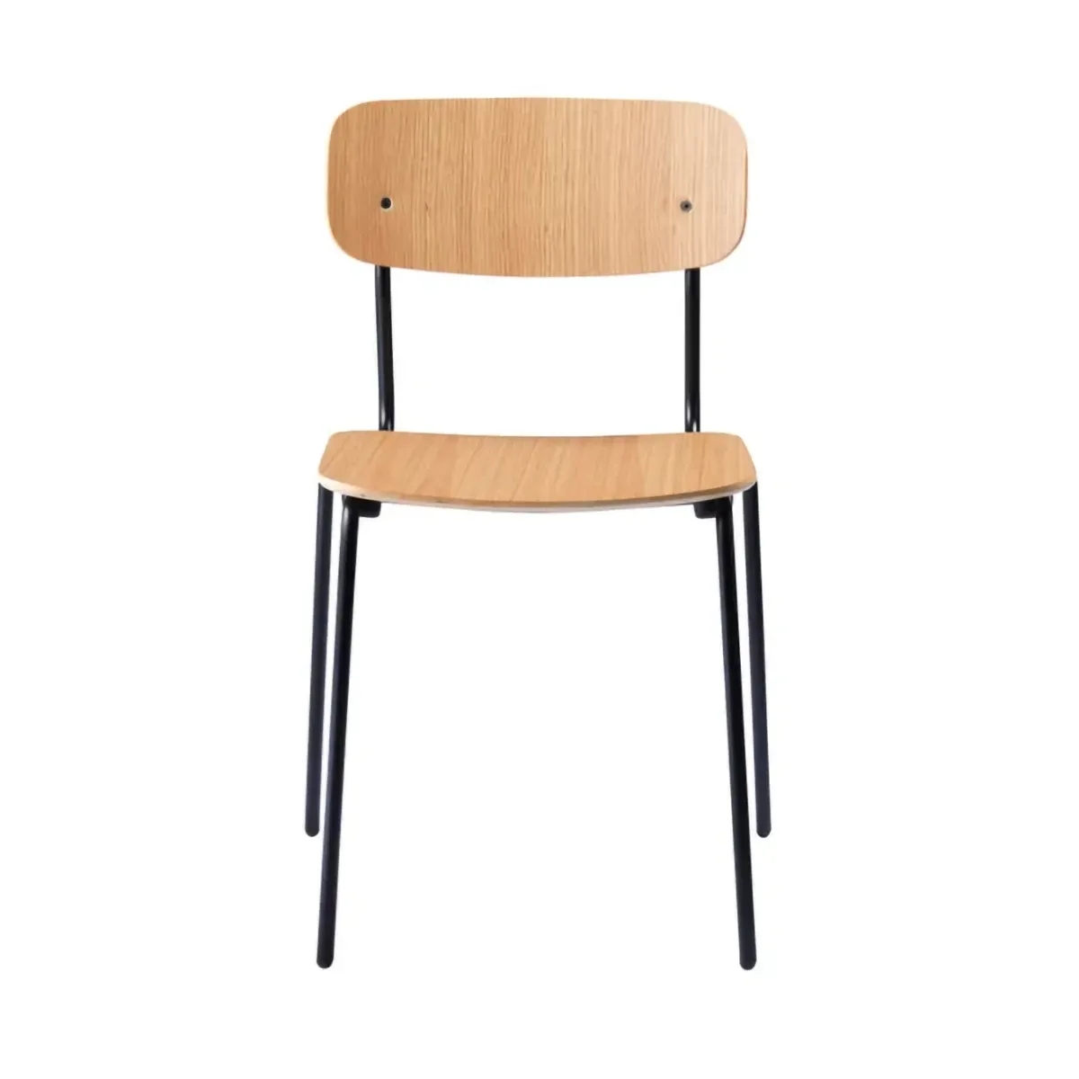 FDB Møbler J182 Holmen stol Oak veneer-black legs