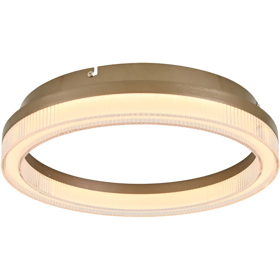 Deckenlampe Gallia Aluminium/Acryl grau gebürstet Ø40cm - LED - Deckenlampe