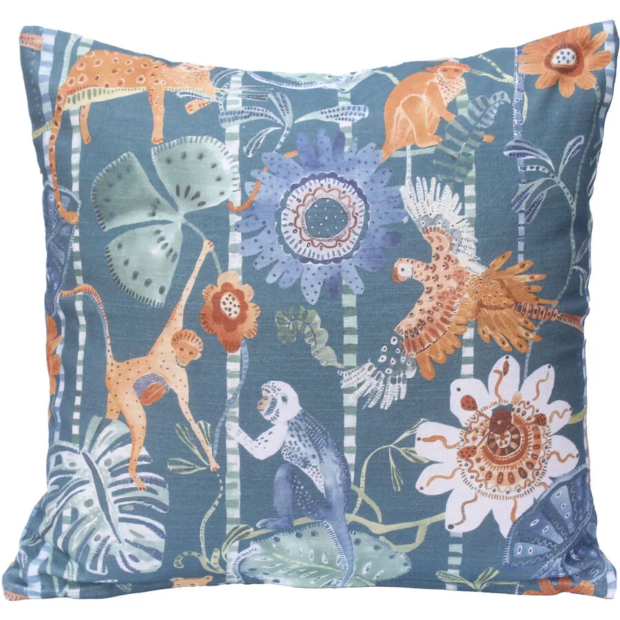 Zierkissen Yuna Blau Baumwolle 45 cm 45 cm