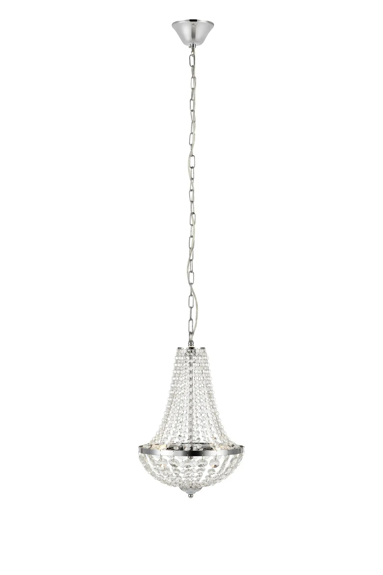Gränsö Kristall Kronleuchter Chrom 30 cm Badezimmer