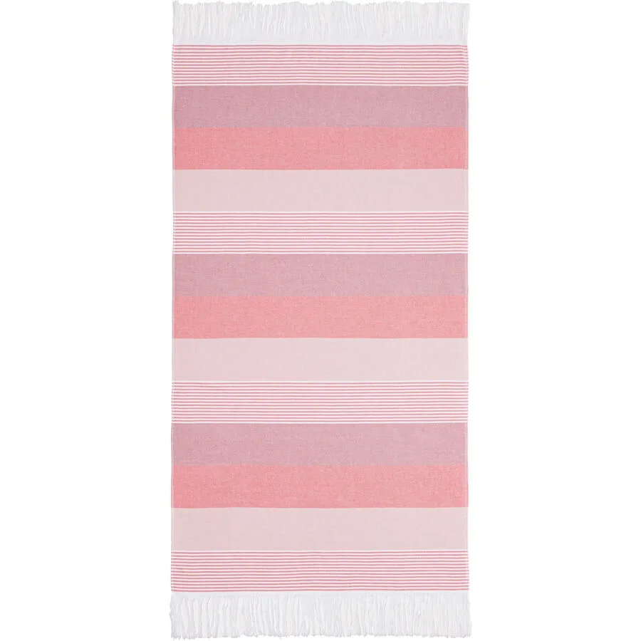 Hamamtuch Wellness Rosa/Weiss Baumwolle