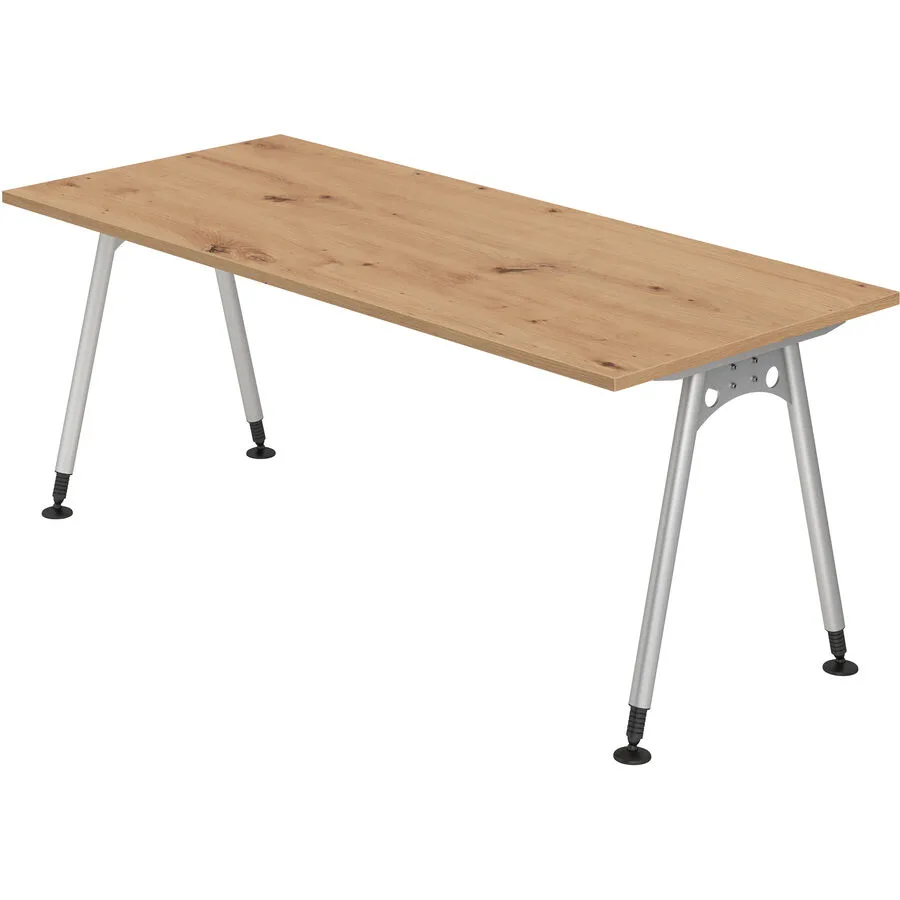Schreibtisch Office Asteiche Holzwerkstoff B 180 T 80 cm