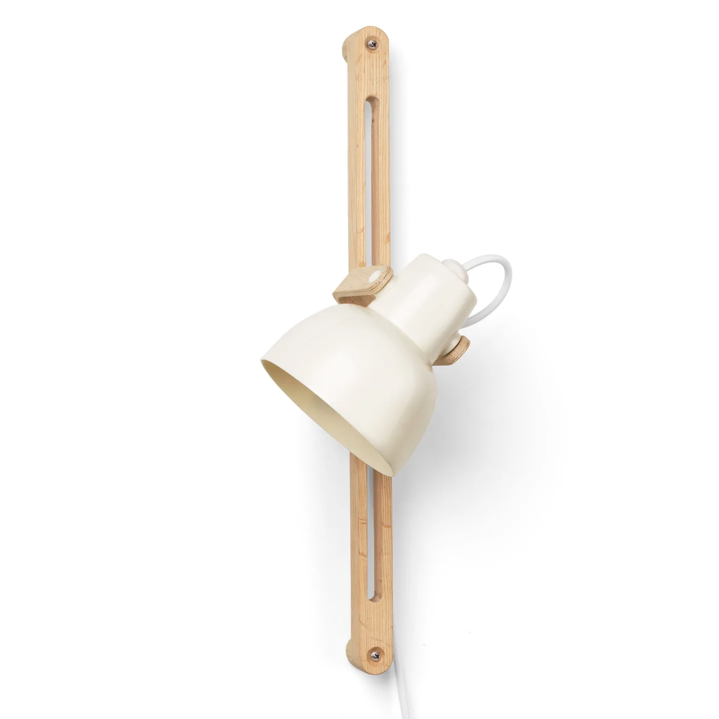 Mazo - 16Plus Wall Lamp Adjustable White - Vägglampor - Snorre Læssøe Stephensen - Vit - Naturmaterial/Trä