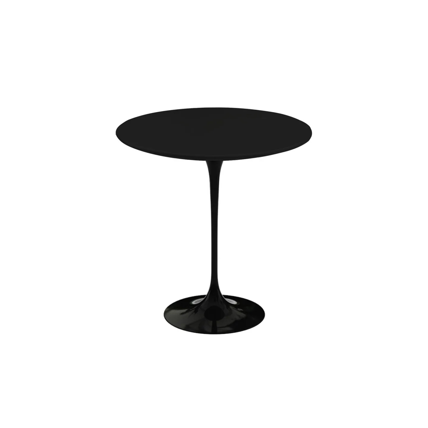 Knoll - Saarinen Round Table - Småbord, Svart underrede, skiva i Svart laminat, Ø 51 - Sidobord - Eero Saarinen - Svart - Metall/Trä