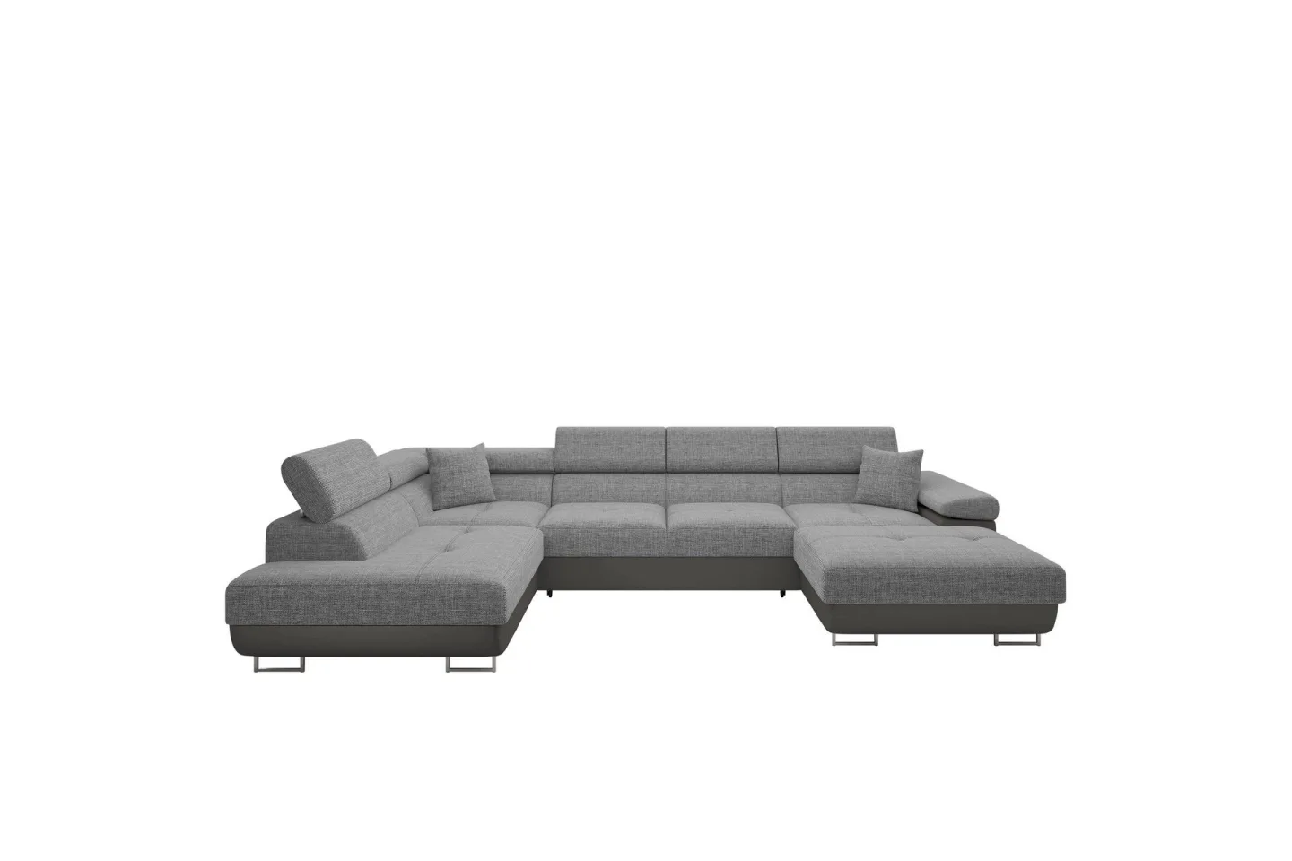 Gabina Soffa med Divan och Schäslong 4-sits - Beige/Grå