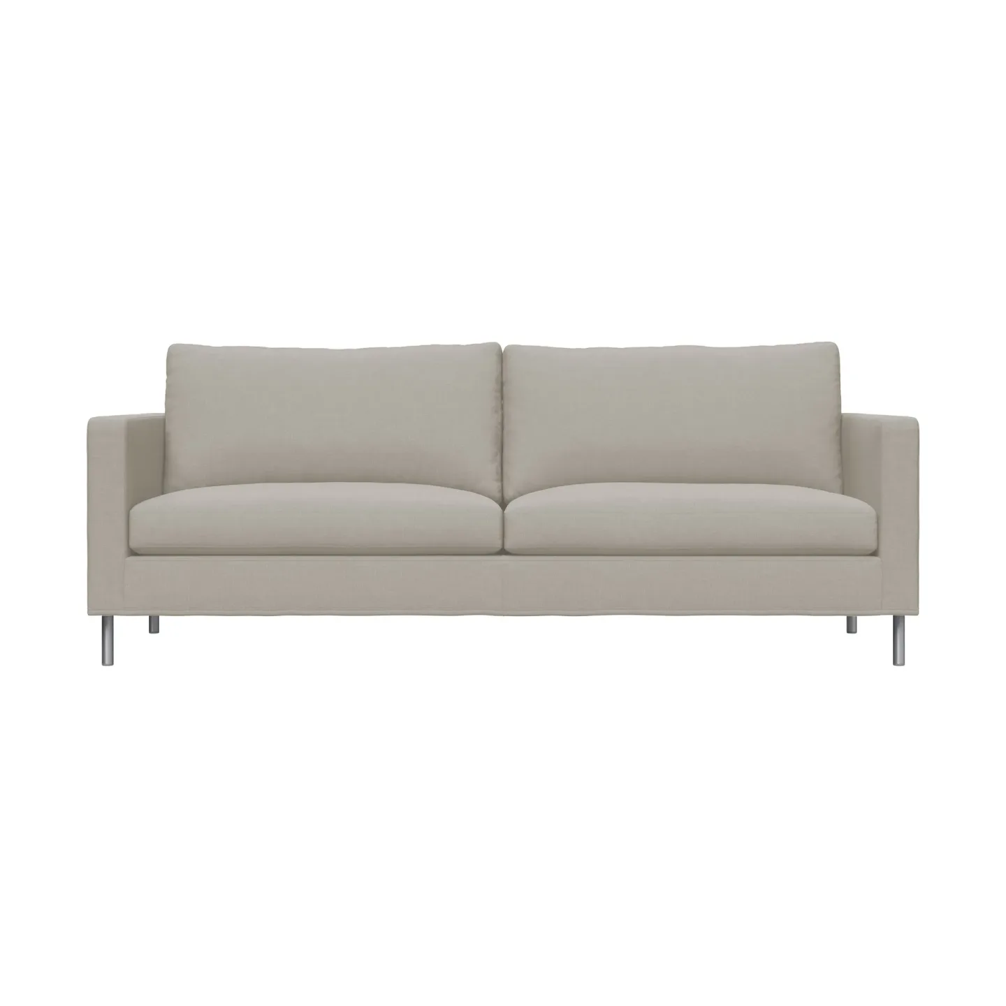 Fogia Alex High 2,5-Sitz Sofa Stoff Hiro Sand-aluminiumbein