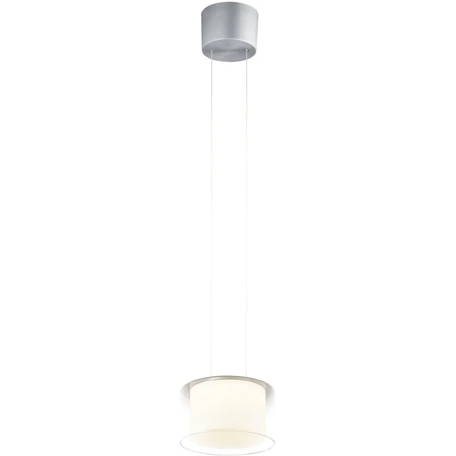 Designer-Pendellampe Bankamp Grand Clear aluminium eloxiert 1 dimmbar D 20 cm - Farbe: Alu eloxiert - LED - Lichtfarbe: Extra warmweiss - Material: