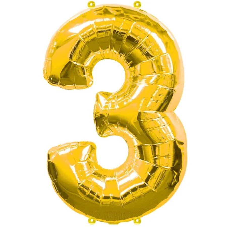 Luftballons Office gold Folie H 86 cm 1 Stk