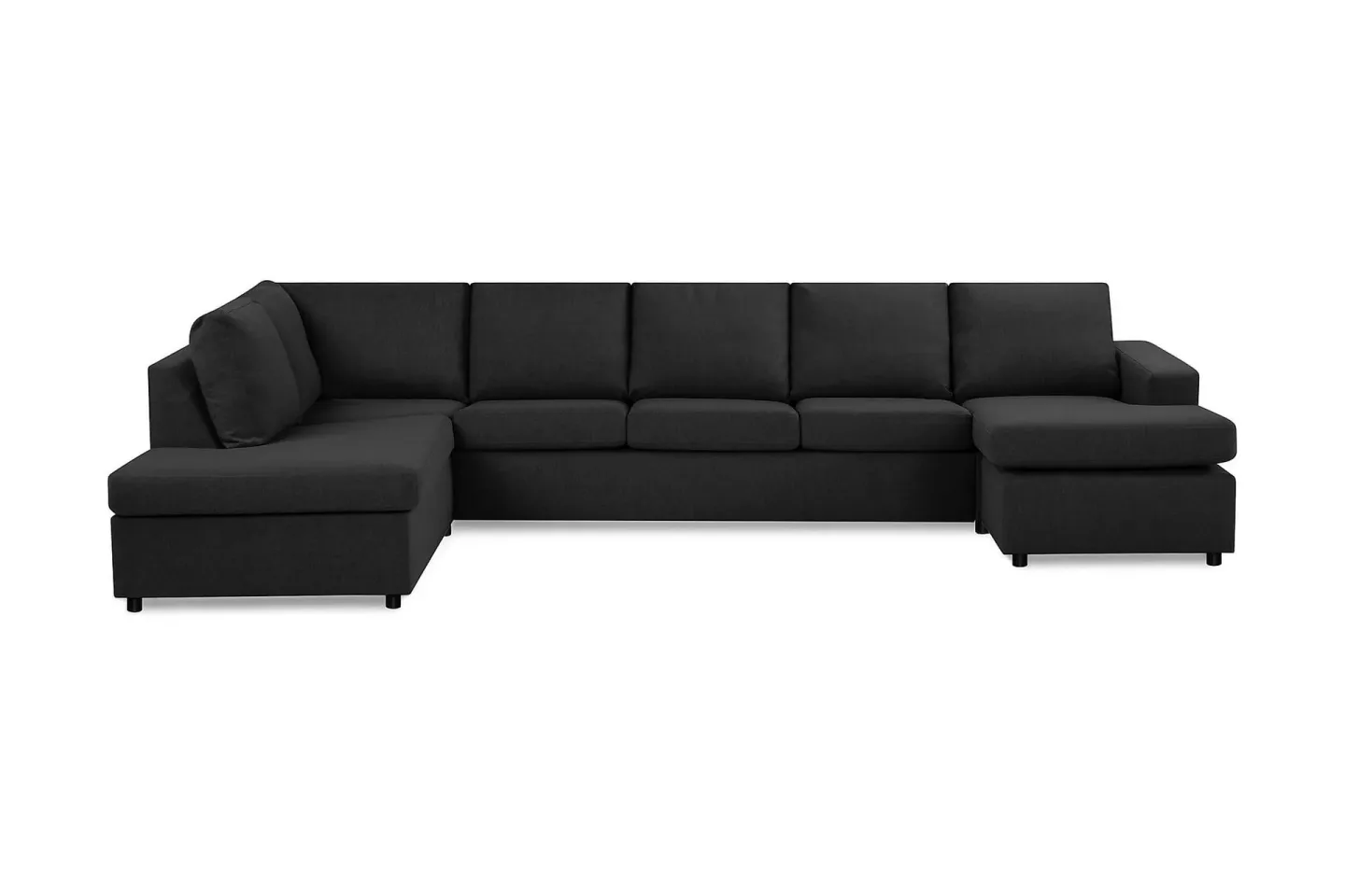 Crazy 5-sits Vänstervänd U-formad X-Large Soffa med Divan och Schäslong i Tyg - Antracit