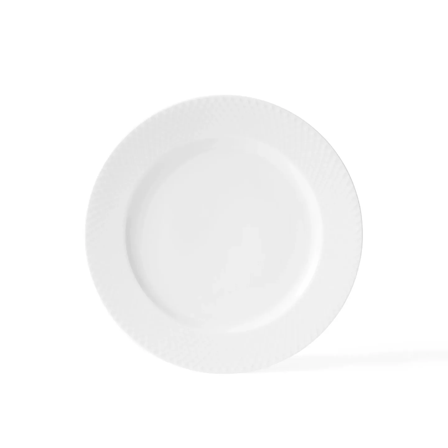 Lyngby Porcelæn Rhombe tallrik vit Ø 27 cm