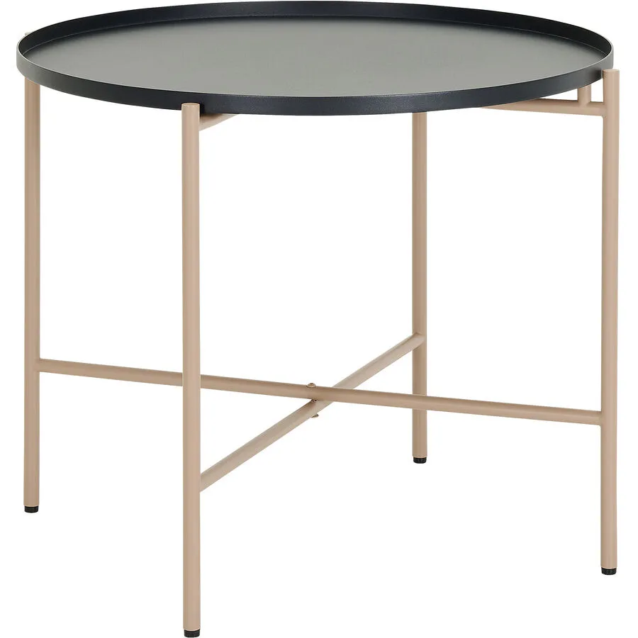 Beistelltisch Marbella Schwarz Stahl 50 cm