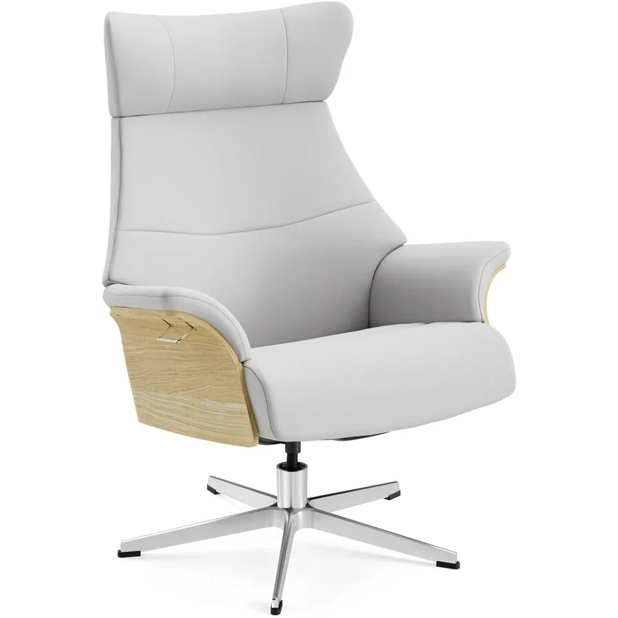 Conform Sessel Airness 01 snow Stoff, Eiche, Aluminium B 81 T 163 H 101 cm - Möbel Konfigurator: Traummöbel individuell zusammenstellen