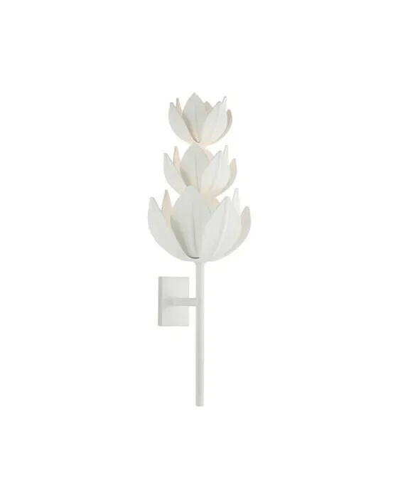Alberto Extra Large Three Tier Sconce Plaster White