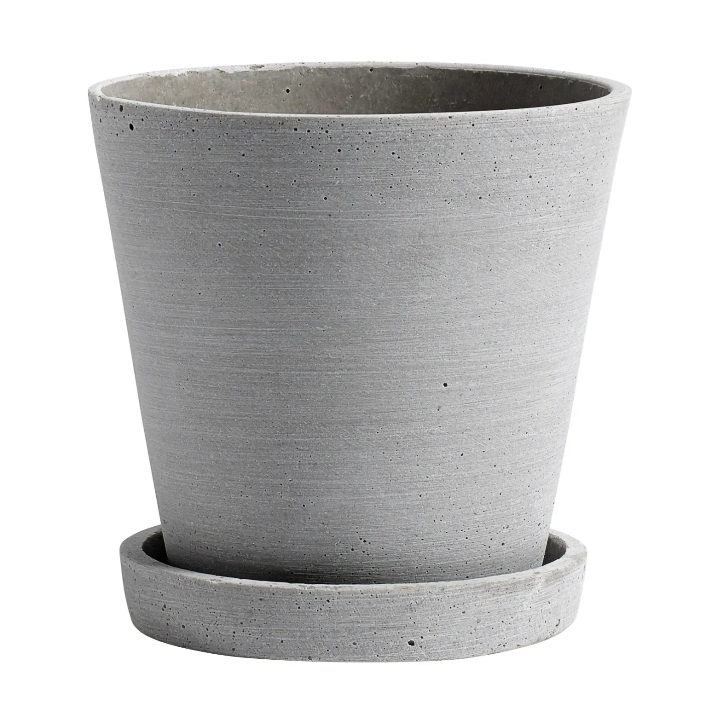 HAY HAY Flowerpot with saucer kruka M Ø14 cm Grå