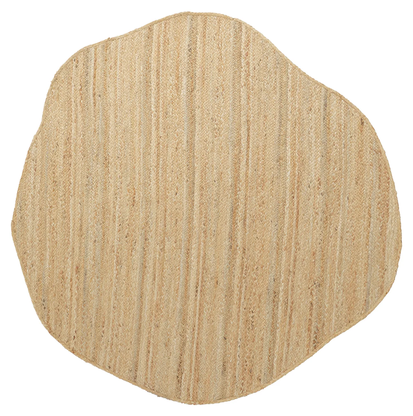 Uregelmessig rund juteteppe - San Francisco (jute) (Størrelse: Ø 120 cm)