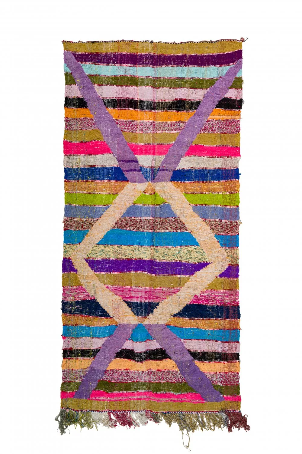 Marokkansk Boucherouite-teppe 125 x 265 cm (Størrelse: 125 x 265 cm)
