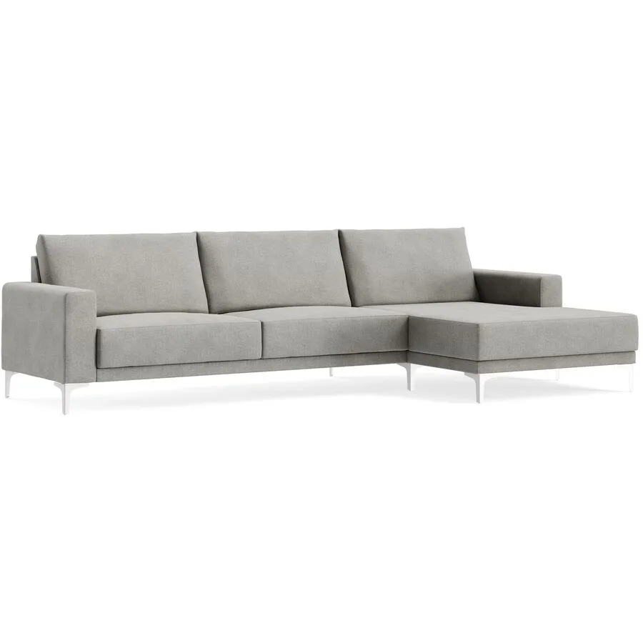 Ecksofa Bivio Rechts YAGER - 3 grey B 299 T 152 cm - Möbel Konfigurator: Traummöbel individuell zusammenstellen