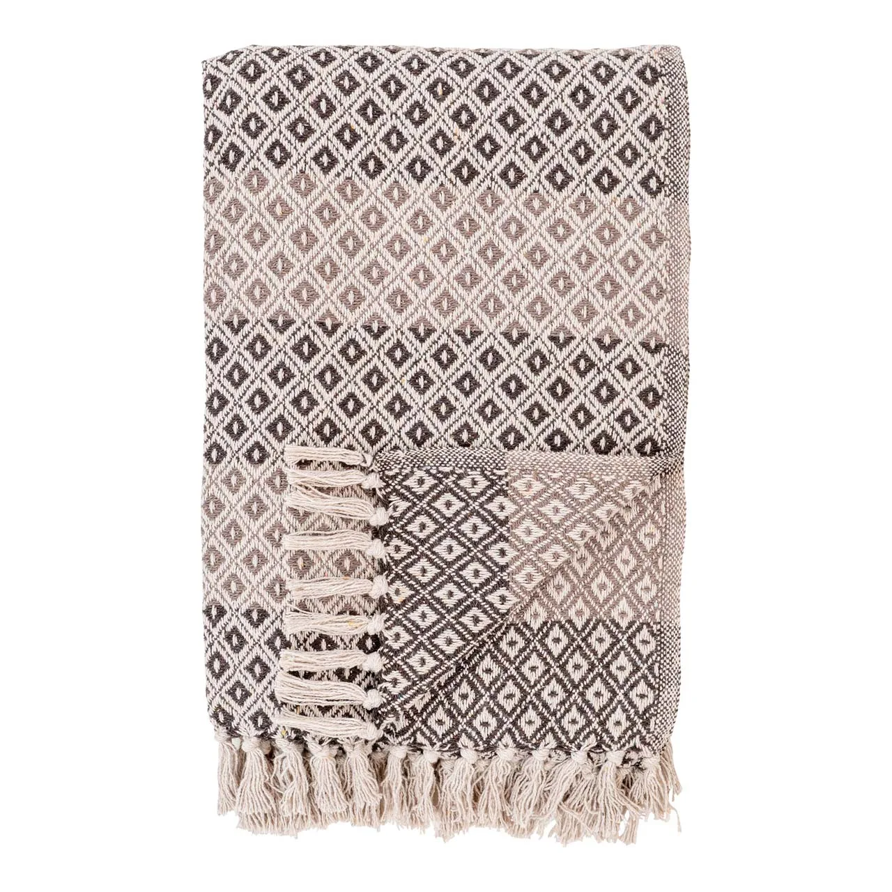 Alanya Plaid 130x180cm braun, beige, weiß.