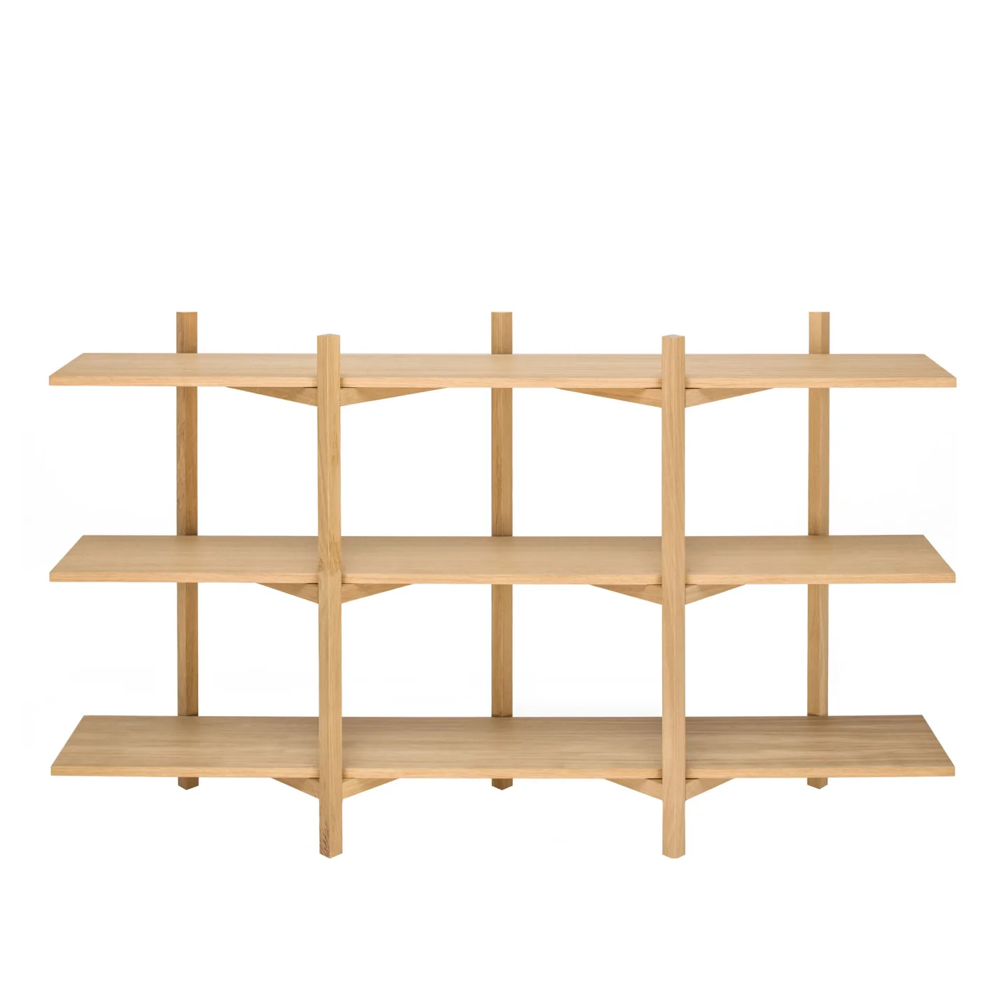 HEM - Zig Zag Shelf Low - Oak - Hyllor - Studio deFORM - Träfärgad - Trä