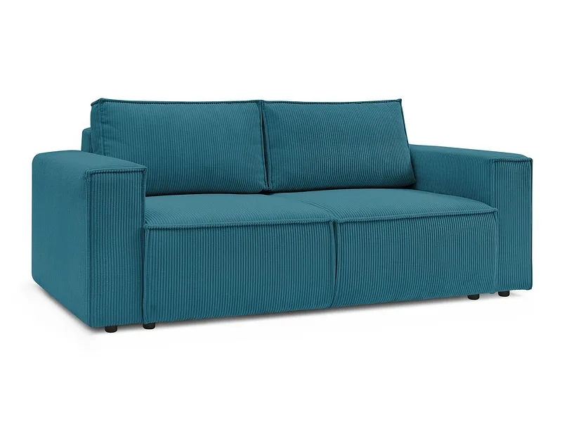 2er Sofa BOBOCHIC NIHAD Cord-Stoff dunkelblau