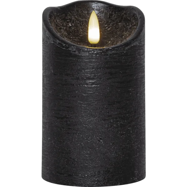 Star Trading - LED Blockljus Flamme Rustic - Batteriljus - Svart