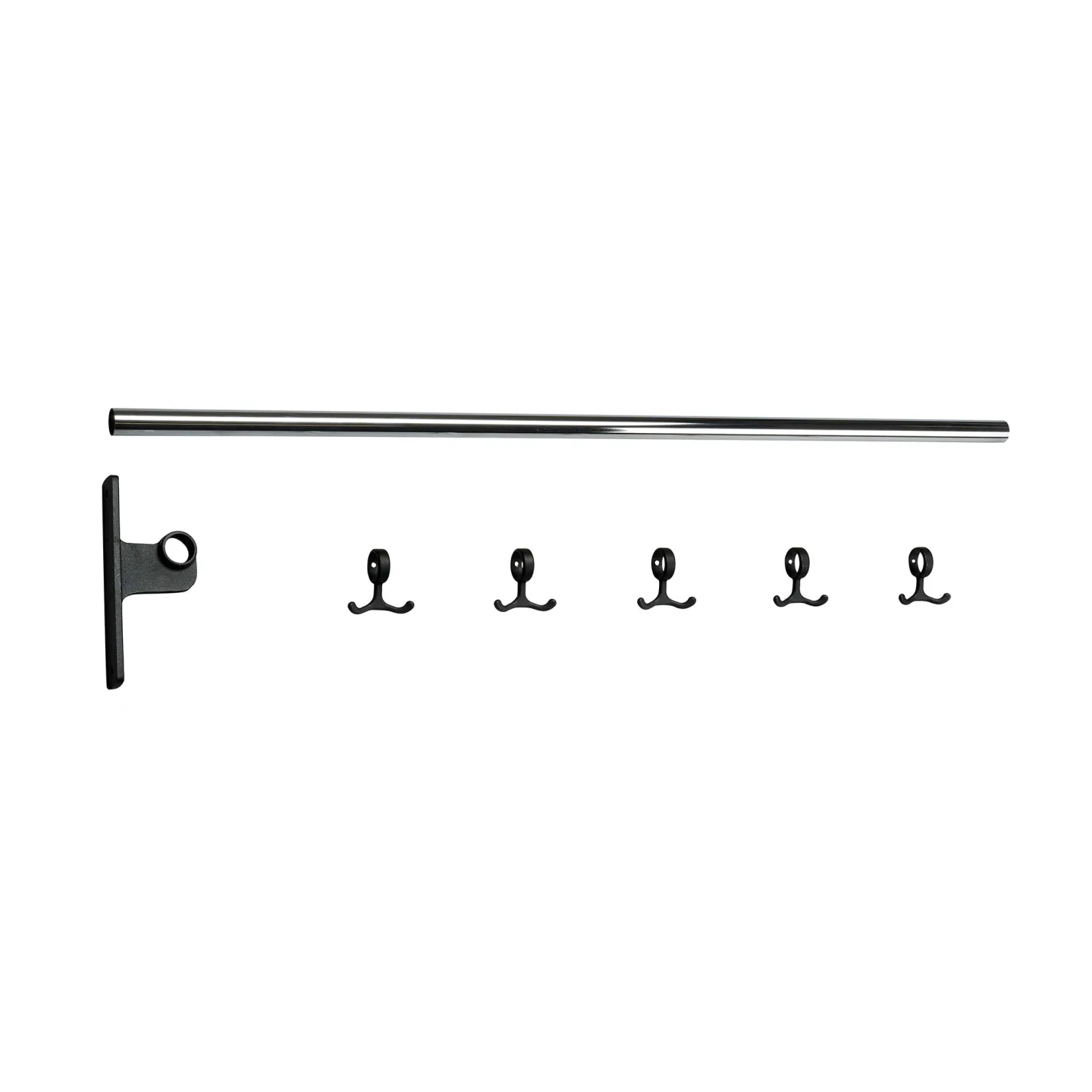 Essem Design - Nostalgi Kroklist Påbyggnad Krom/Svart, 100 cm - Klädhängare - Gunnar Bolin - Svart