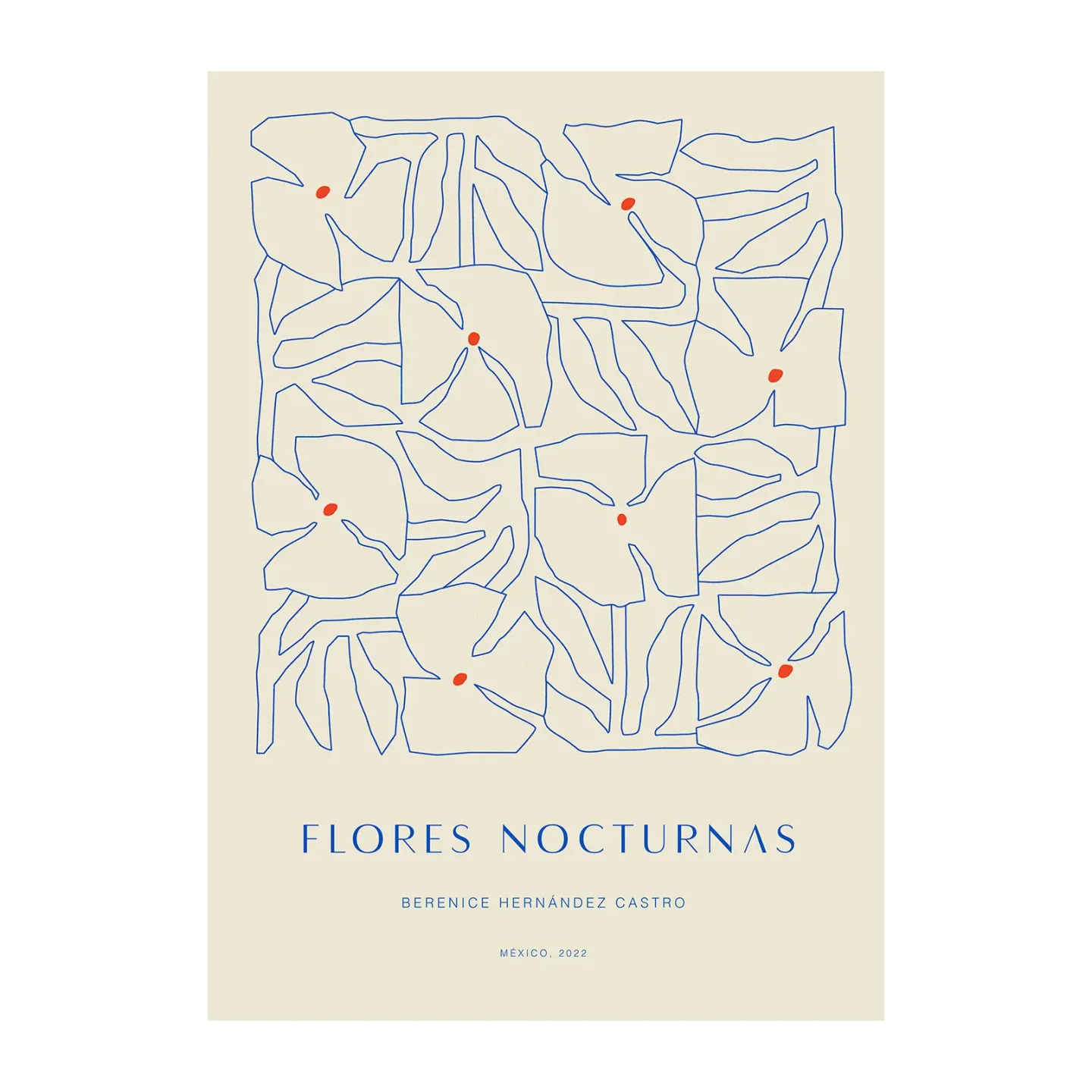 Paper Collective Flores Nocturnas 01 Poster 30 x 40cm