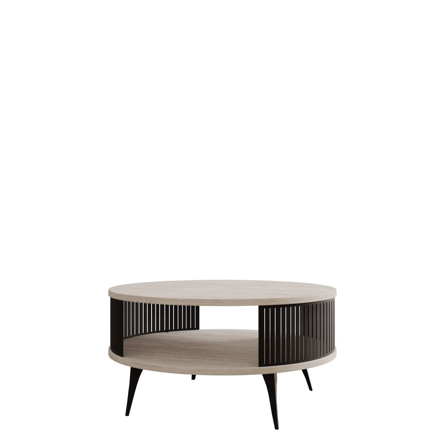 Galia Soffbord 75 cm Rund - Beige|svart
