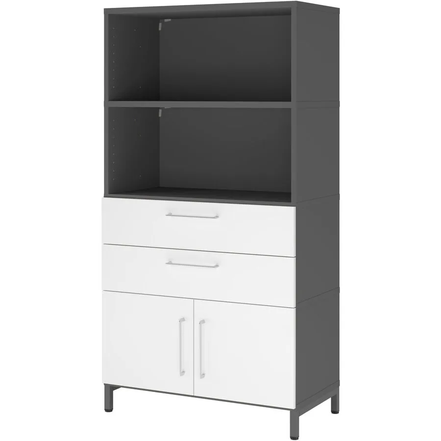 Aktenschrank Flexwall graphit, weiss Holzwerkstoff B 41.7 cm H 153.2 cm