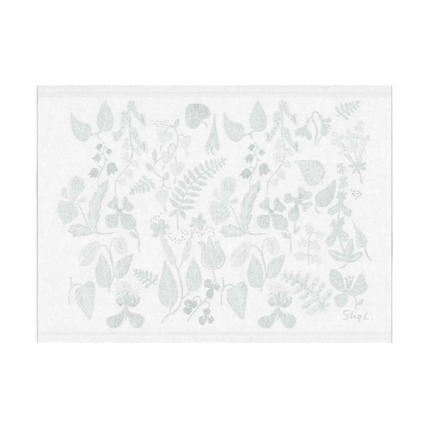 Ekelund Linneväveri Herbarium Kissenbezug 35x48 cm Grau