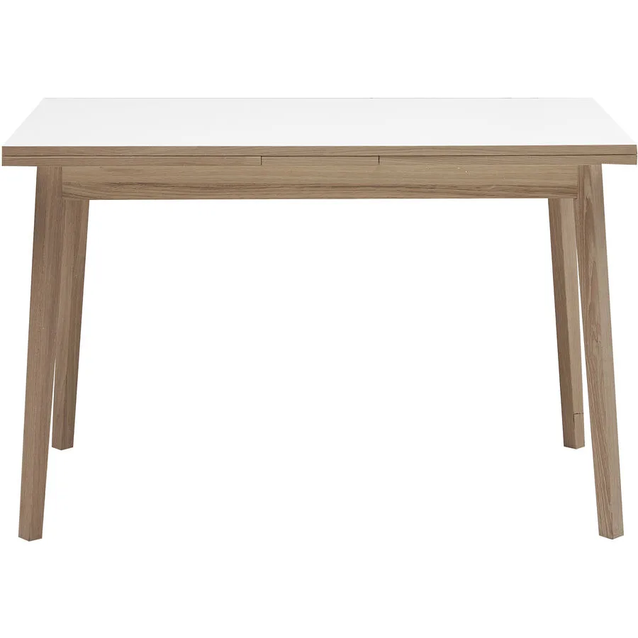 Esstisch Sinthya weiss/eiche Eiche, Melamin Massivholz B 120 T 80 cm