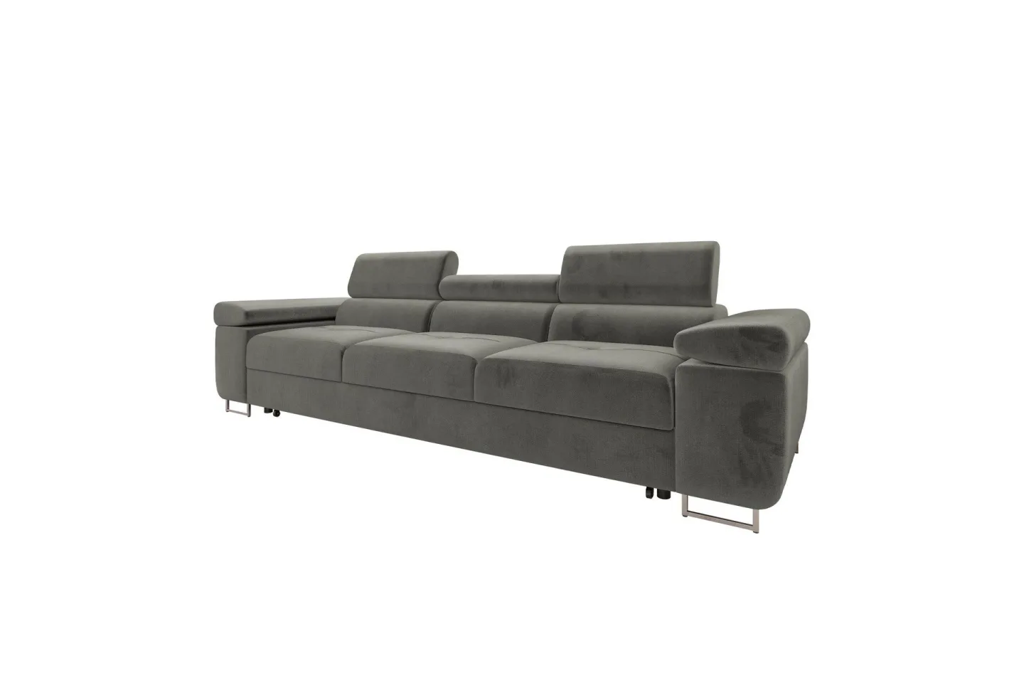 Gabina Bäddsoffa 3-sits i Plysch - Grå