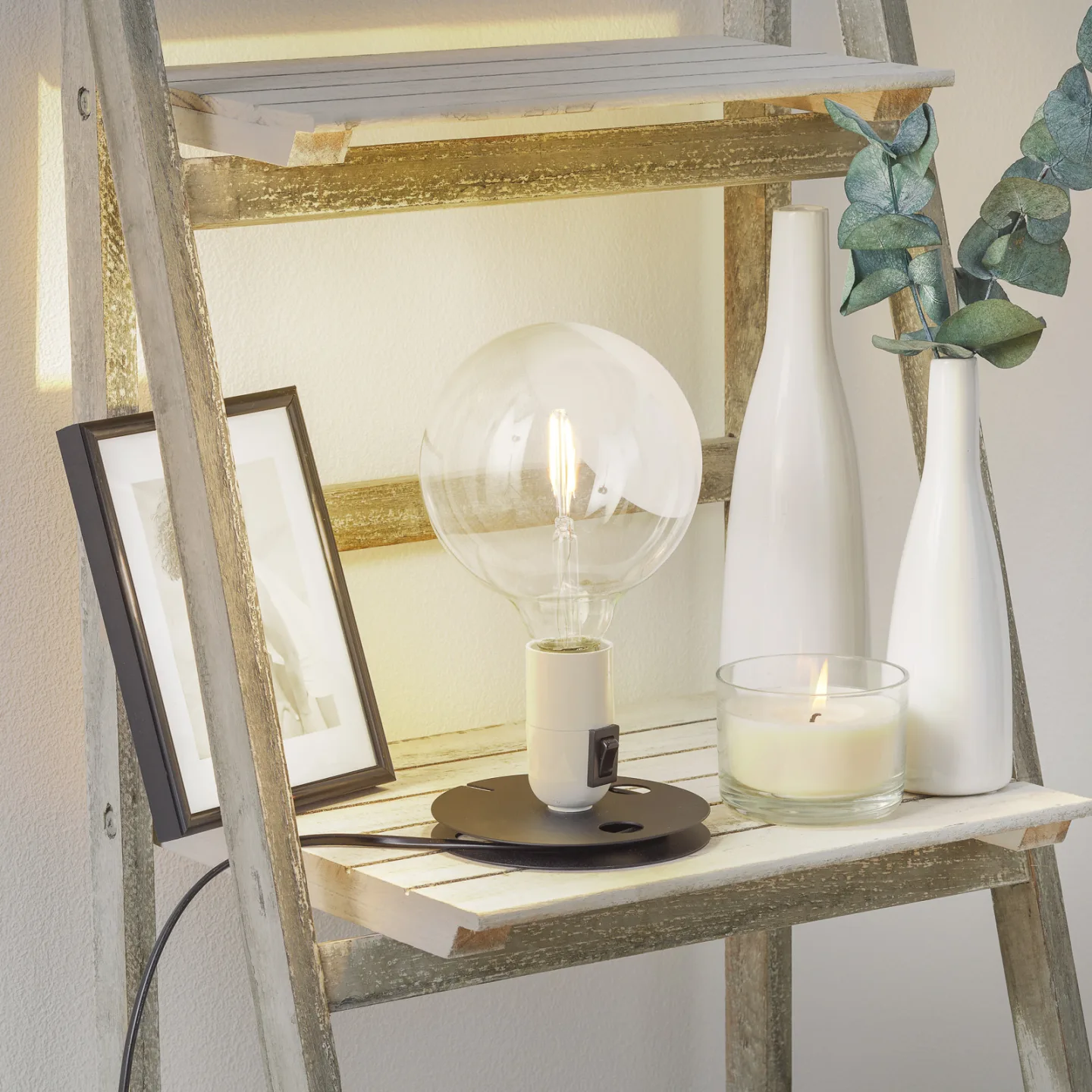 Lampadina Tischleuchte Weiß/Schwarz - Flos - Wohnzimmer - Design - Metall