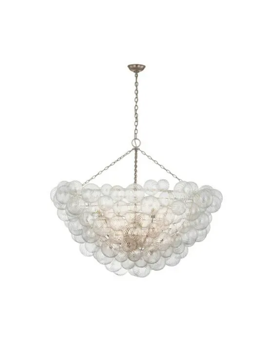 Talia 56" Chandelier Burnished Silver Leaf
