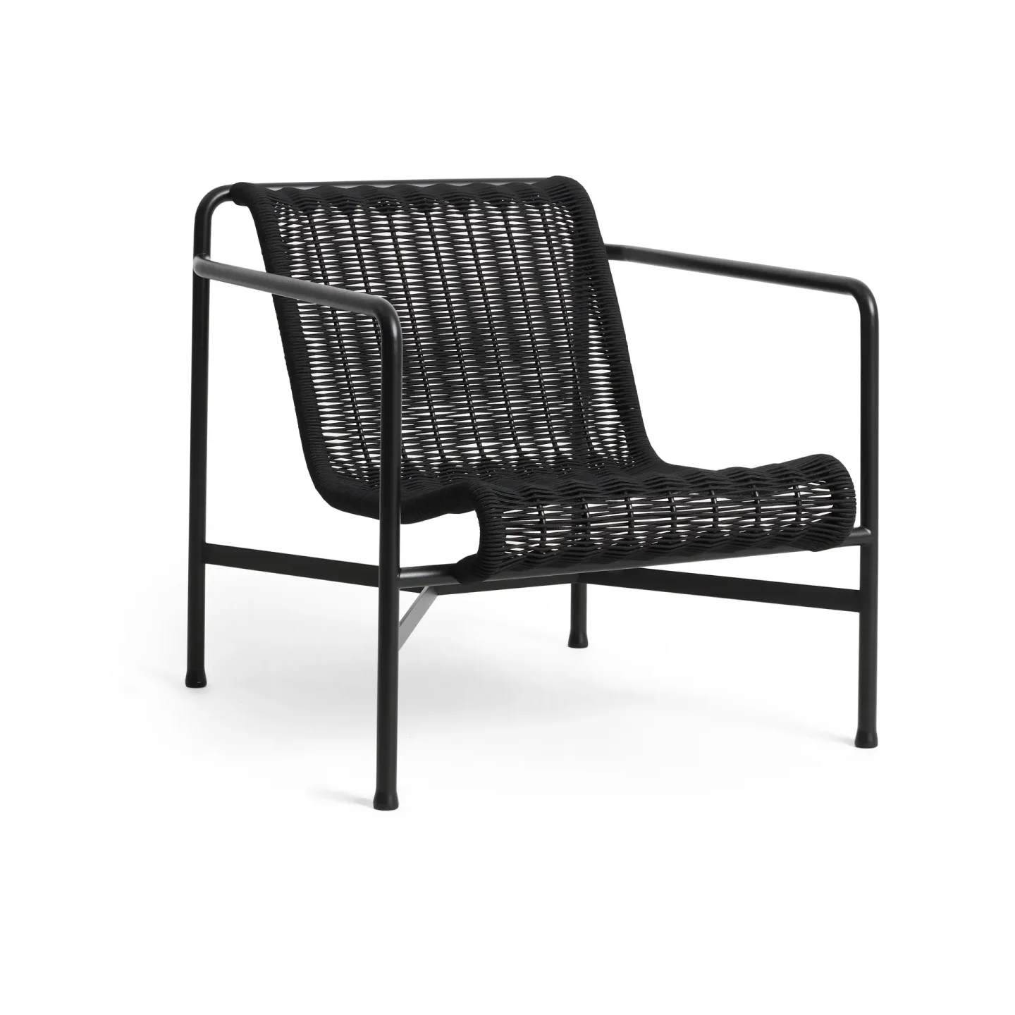 HAY Palissade Cord Low Lounge-Sessel Anthracite