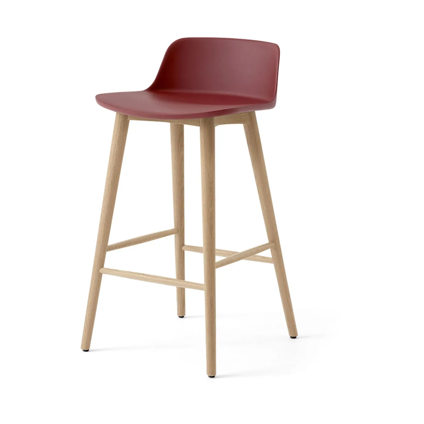 &Tradition Rely HW118 barstol Red brown-lackerad ek, 65 cm