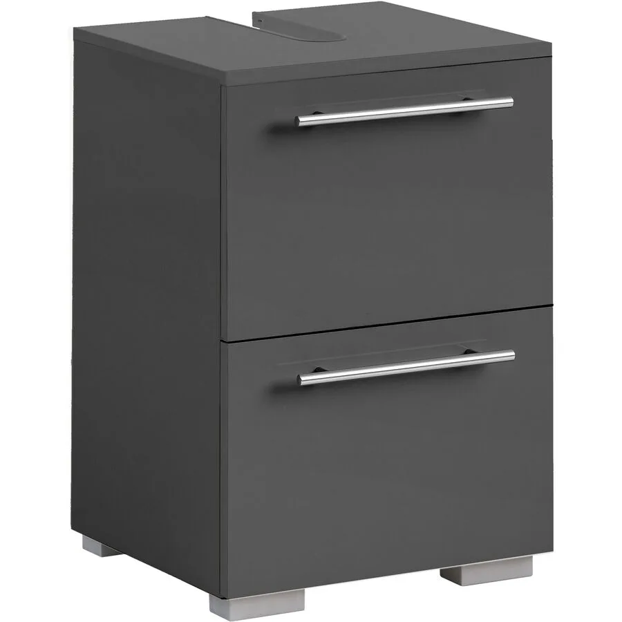 Waschbeckenunterschrank Uhland anthrazit Holzwerkstoff B 40.2 T 35 cm H 59.1 cm