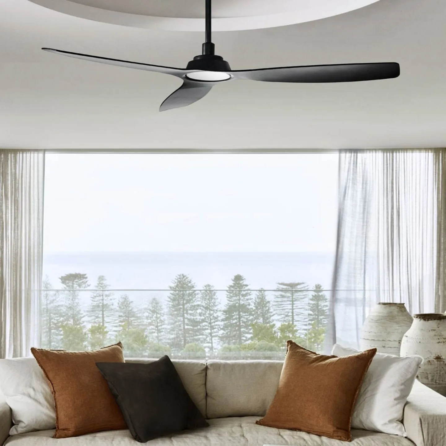Moto loftventilator, sort, Ø 132 cm, støjsvag – Beacon Beacon Lighting - Stue - Moderne - Plastik