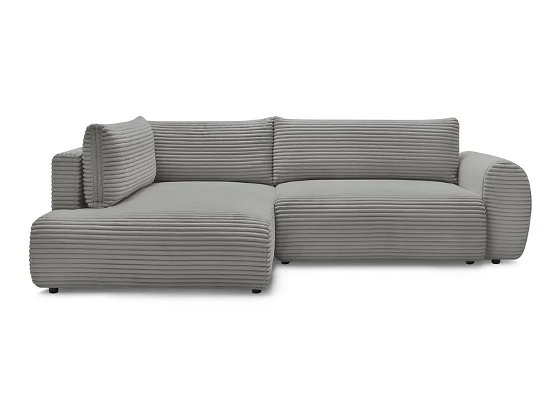 Ecksofa BOBOCHIC LUCIEN Cord-Stoff dunkelgrau